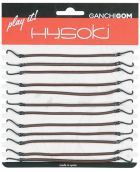 Borracha Com Gancho, (Cart&atilde;o 12 U) Castanho