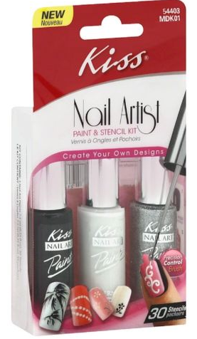 Nail Artist Paint &amp; Stencil Kit Kiss