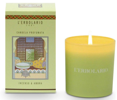 Incense and Amber scented candle