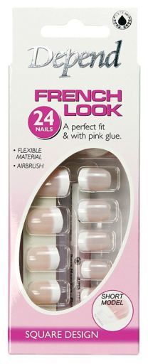 Manicure francesa de unha rosa curta