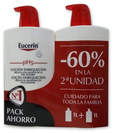 Lo&ccedil;&atilde;o Enriquecida 1L + 1L protege a pele contra irrita&ccedil;&otilde;es