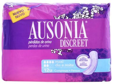 Ausonia Absorventes para incontin&ecirc;ncia urin&aacute;ria discretos Maxi 12 unidades