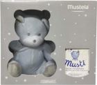 Musti Eau de Soin 50 ml Sem &aacute;lcool + ursinho de pel&uacute;cia azul-rosa