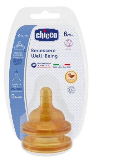 Rubber Wide Mouth Teat 6M + 2 Units F.Papilla.