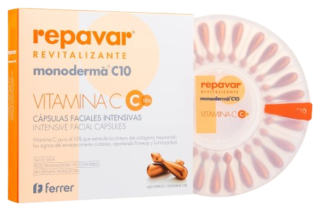 Repavar C&aacute;psulas Faciais Intensivas Monoderm&agrave; C10 28 Unidades