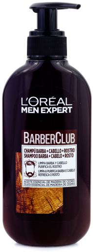 BarberClub 3 em 1 Barba, Cabelo e Rosto Shampoo 200 ml
