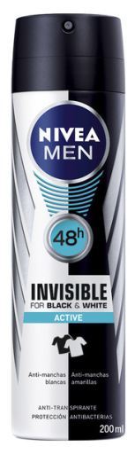 Men Invisible For Black And White Desodorante Ativo 200 ml