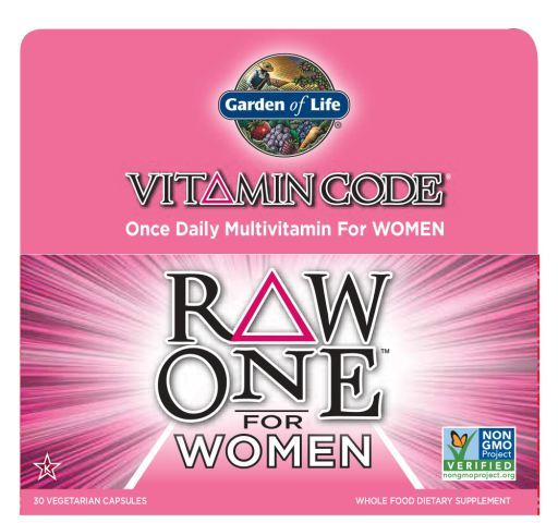 Código da vitamina Raw One para mulheres 30 cápsulas vegetarianas