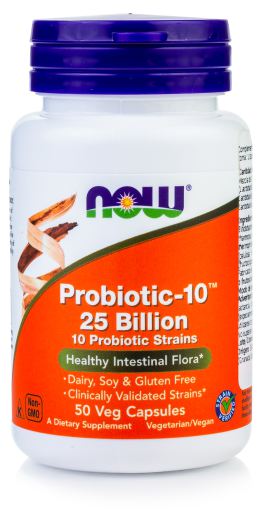 Probiótico-10 25 bilhões de 50 cápsulas