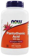 Ácido Pantotênico 500 mg 250 Cápsulas