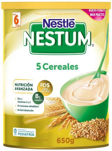 Nestum 5 Cereais 6 Meses 650 gr