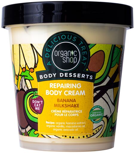 Organic Shop Creme Corporal Reparador Smoothie de Banana 450 ml