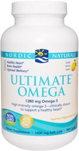Ultimate Omega 1280 mg Limão 180 Cápsulas
