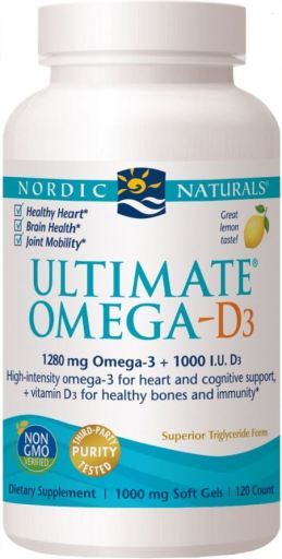 Ultimate Omega D3 Lemon 120 cápsulas