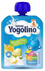 Saco de Iogurte de Ma&ccedil;&atilde; e P&ecirc;ra 6 Meses 90 gr