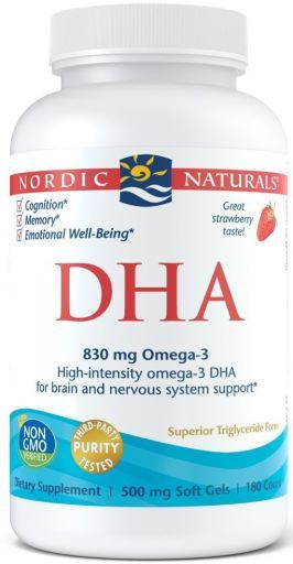 DHA, 830 mg Morango 180 cápsulas