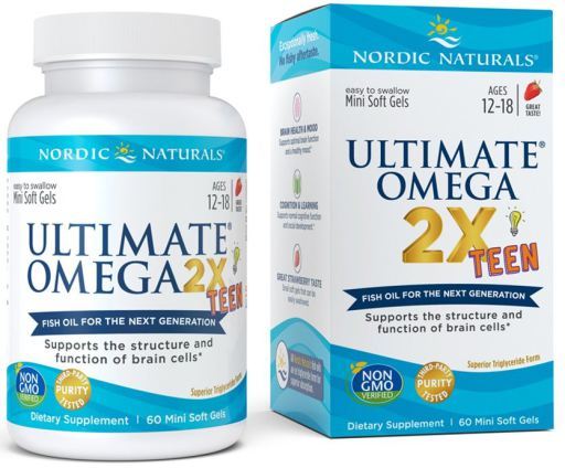 Ultimate Omega 2X Teen Strawberry 60 Mini gel macio