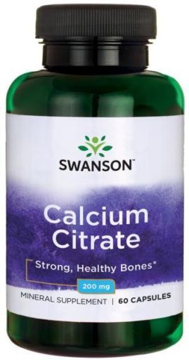 Citrato de C&aacute;lcio 200 mg 60 c&aacute;psulas