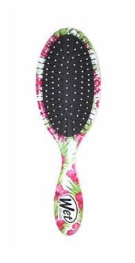 Pincel Oval Floral Escovado Molhado Rosa