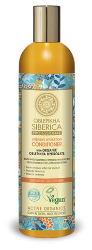 Natura Siberica Condicionador Oblepikha com Hidrolato para Cabelos Normais e Secos 400 ml