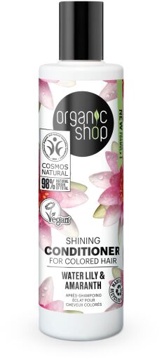 Organic Shop B&aacute;lsamo Brilhante para Cabelos Coloridos Nen&uacute;far e Amaranto 280 ml