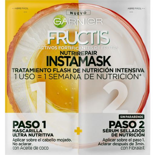 Fructis Nutri Repair Instamask Tratamiento Capilar Nutrici&oacute;n Intensiva
