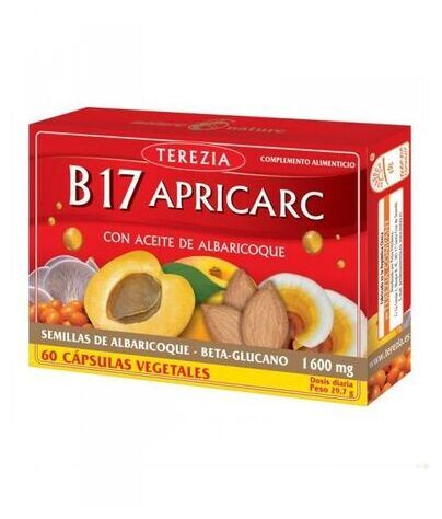 Terezia B17 Apricarc com &Oacute;leo de Damasco 60 C&aacute;psulas Vegetais