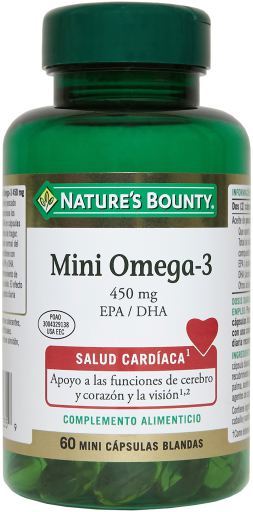 Mini Omega-3 450 mg Epa / Dha 60 Mini c&aacute;psulas moles