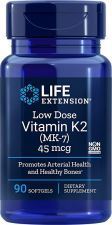 Vitamina K2 MK-7 Baixa Dose 45 mcg 90 P&eacute;rolas