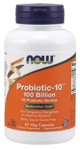 Probiótico-10 100 bilhões 60 cápsulas vegetais