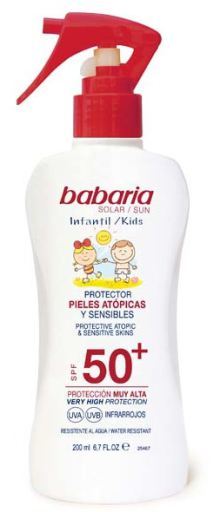 Protec&ccedil;&atilde;o Solar Infantil spray At&oacute;pico para Pele sfp50 + 200 ml