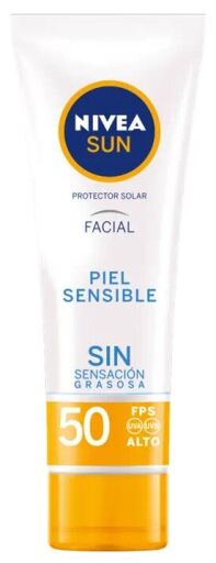 Protetor solar facial sensível ao sol FPS 50 50 ml