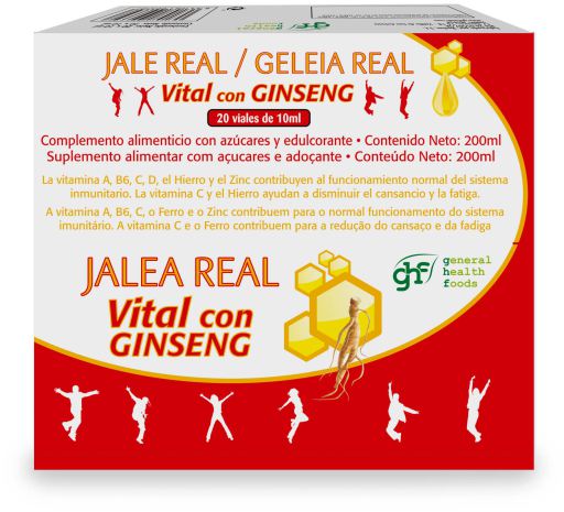 Gel&eacute;ia Real com Ginseng 20 Frascos de 10 ml