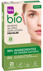 Bandas de Cera Facial Bio Depilatória 20 unidades