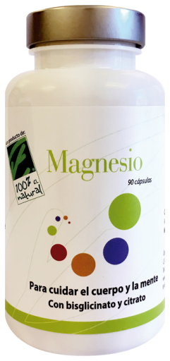 100% Natural Magnesio 90 C&aacute;psulas