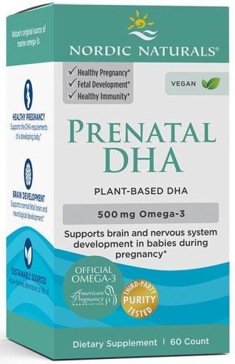 Pr&eacute;-natal DHA Vegan 500 mg 60 Perlas