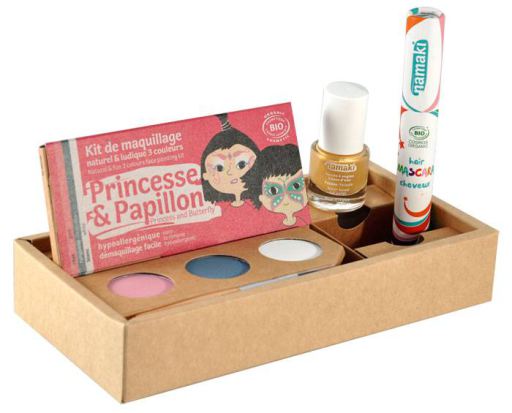 Kit de maquilhagem Princesa e Borboleta 3 x 2,5 gr