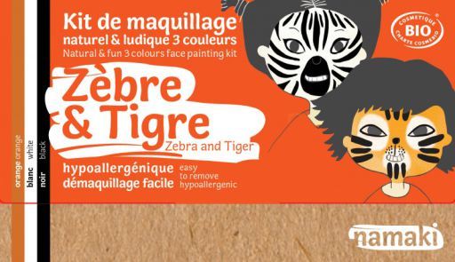 Kit de maquilhagem Zebra e Tigre 3 x 2,5 gr