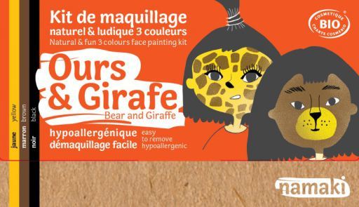 Kit de Maquilhagem Urso e Girafa 3 x 2,5 gr