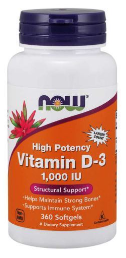 Vitamina D3 1.000 UI 360 Cápsulas em Gel