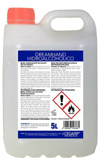 Gel higienizante para mãos Hydroalcohol 5L
