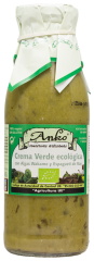 Creme ecol&oacute;gico verde com algas Wakame e espaguete