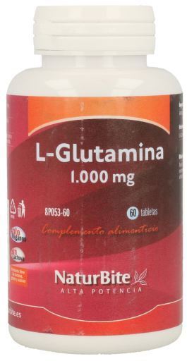 Naturbite L-Glutamina 60 c&aacute;psulas 1000 mg