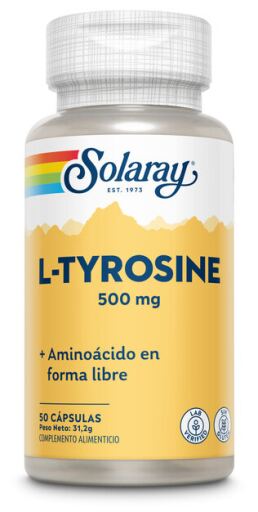L-Tirosina 500 mg 50 C&aacute;psulas Vegetais