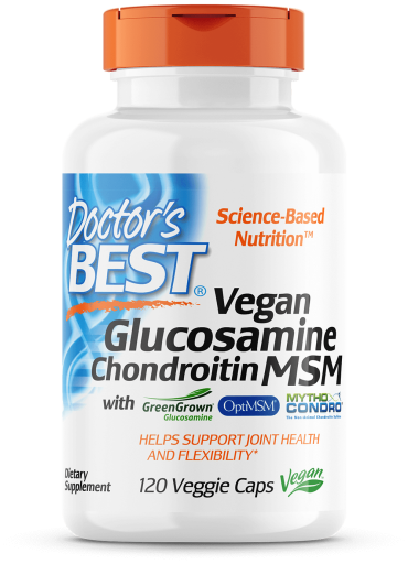 Glucosamina vegana e condroitina e MSM 120 cápsulas vegetarianas