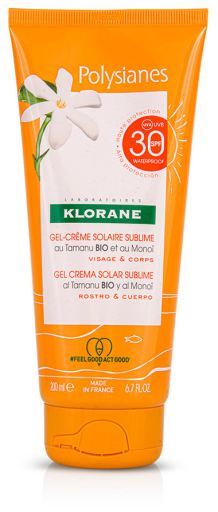 Klorane Gel Creme facial e corporal Polysianes spf 30 200 ml
