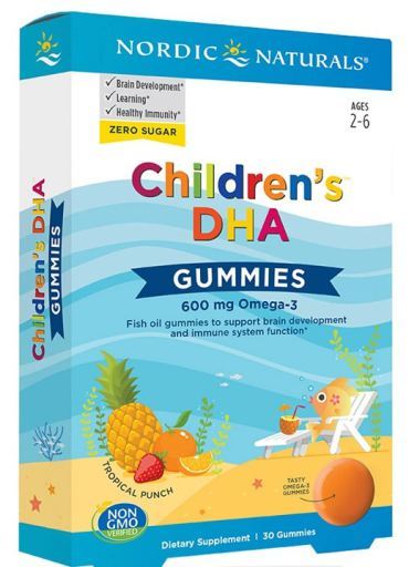 Gomas DHA para crianças 600 mg 30 gomas