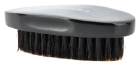 Escova de barba oval Pêlo de javali preto Escova de barba oval Pêlo de javali preto