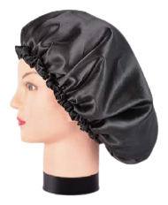 Chap&eacute;u Preto Cetim Anti Frizz