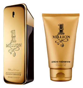Conjunto de 1 milh&atilde;o de eau de toilette Spray 50 ml + gel de banho 100 ml